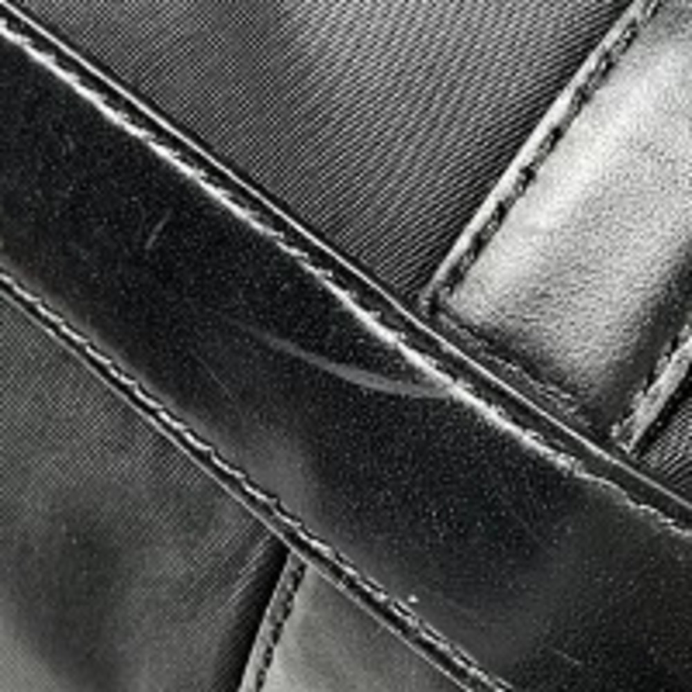 Prada Plate Tote Bag Black Handbag Nero Black